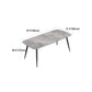 Rectangle Grey Tone Dining Table Sintered Stone Table Simplicity with 4 Legs Clearhalo 'Dining Tables & Seating' 'Dining Tables' 'dining_table' 'furn' 'furn_dining_table' 'Furniture' 'furniture_dining_table' 'Kitchen & Dining Furniture' 5081457
