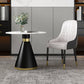 Metal Modern Round Dining Table Sintered Stone Table for Dining Room and Kitchen 31.5"L x 31.5"W x 29.5"H Without Chairs Clearhalo 'Dining Tables & Seating' 'Dining Tables' 'dining_table' 'furn' 'furn_dining_table' 'Furniture' 'furniture_dining_table' 'Kitchen & Dining Furniture' 5081489