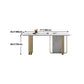 Stone Dining Site Table Traditional Luxury Rectangle Table with Double Pedestal Clearhalo 'Dining Tables & Seating' 'Dining Tables' 'dining_table' 'furn' 'furn_dining_table' 'Furniture' 'furniture_dining_table' 'Kitchen & Dining Furniture' 5081511