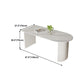 White Two Base Dining Table Modern White Stone Top Dining Table for Living Room Clearhalo 'Dining Tables & Seating' 'Dining Tables' 'dining_table' 'furn' 'furn_dining_table' 'Furniture' 'furniture_dining_table' 'Kitchen & Dining Furniture' 5081531