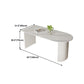 White Two Base Dining Table Modern White Stone Top Dining Table for Living Room Clearhalo 'Dining Tables & Seating' 'Dining Tables' 'dining_table' 'furn' 'furn_dining_table' 'Furniture' 'furniture_dining_table' 'Kitchen & Dining Furniture' 5081535