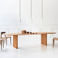 Rectangle Dining Table Modern Oak Solid Wood Double Pedestal Dining Table Natural 86.6"L x 35.4"W x 29.5"H Without Chairs Clearhalo 'Dining Tables & Seating' 'Dining Tables' 'dining_table' 'furn' 'furn_dining_table' 'Furniture' 'furniture_dining_table' 'Kitchen & Dining Furniture' 5081596