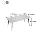 Modern 4 Legs Dining Table Stone and Steel Rectangle Counter Dining Table Clearhalo 'Dining Tables & Seating' 'Dining Tables' 'dining_table' 'furn' 'furn_dining_table' 'Furniture' 'furniture_dining_table' 'Kitchen & Dining Furniture' 5081634