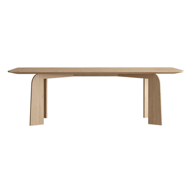 4 Natural Finish Legs Dining Table Modern Solid Wood Rectangle Dining Table Without Chairs Clearhalo 'Dining Tables & Seating' 'Dining Tables' 'dining_table' 'furn' 'furn_dining_table' 'Furniture' 'furniture_dining_table' 'Kitchen & Dining Furniture' 5081682