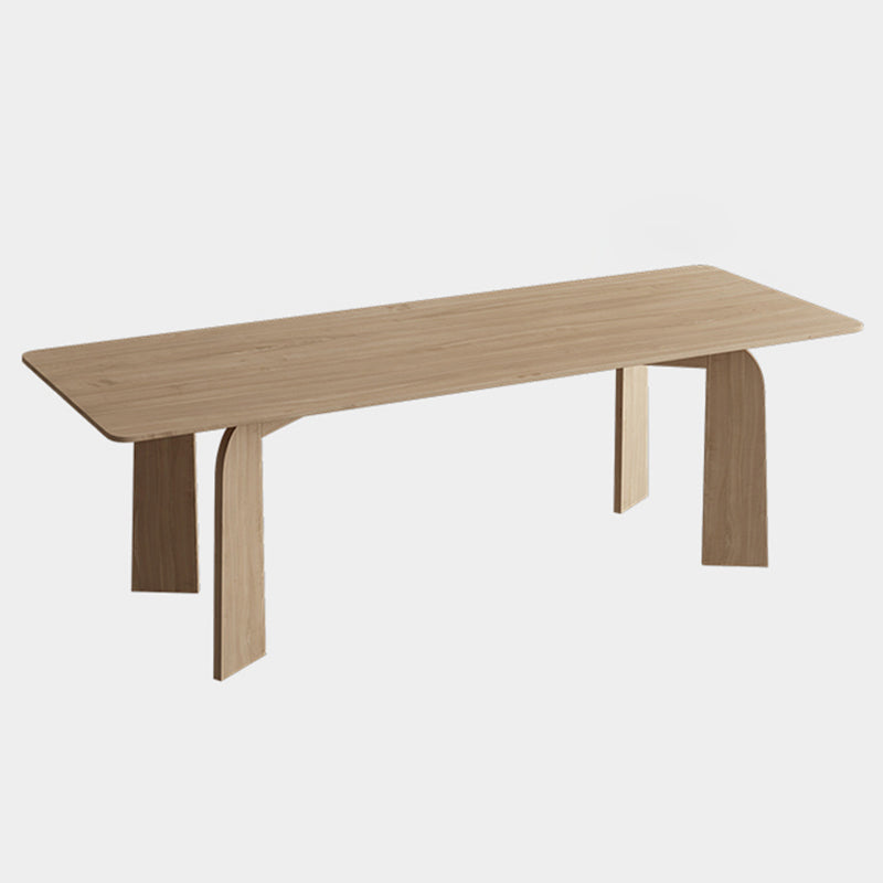 4 Natural Finish Legs Dining Table Modern Solid Wood Rectangle Dining Table Clearhalo 'Dining Tables & Seating' 'Dining Tables' 'dining_table' 'furn' 'furn_dining_table' 'Furniture' 'furniture_dining_table' 'Kitchen & Dining Furniture' 5081685