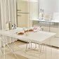 Simple Style Dining Table Acrylic Legs Table Home Rectangle Dining Table 86.6"L x 35.4"W x 29.5"H Without Chairs Clearhalo 'Dining Tables & Seating' 'Dining Tables' 'dining_table' 'furn' 'furn_dining_table' 'Furniture' 'furniture_dining_table' 'Kitchen & Dining Furniture' 5081724