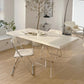 Simple Style Dining Table Acrylic Legs Table Home Rectangle Dining Table Clearhalo 'Dining Tables & Seating' 'Dining Tables' 'dining_table' 'furn' 'furn_dining_table' 'Furniture' 'furniture_dining_table' 'Kitchen & Dining Furniture' 5081727