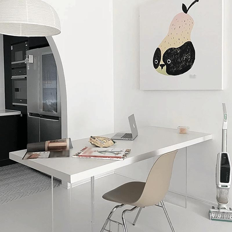 Simple Style Dining Table Acrylic Legs Table Home Rectangle Dining Table Clearhalo 'Dining Tables & Seating' 'Dining Tables' 'dining_table' 'furn' 'furn_dining_table' 'Furniture' 'furniture_dining_table' 'Kitchen & Dining Furniture' 5081729
