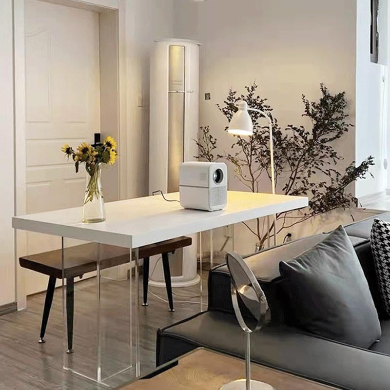 Simple Style Dining Table Acrylic Legs Table Home Rectangle Dining Table Clearhalo 'Dining Tables & Seating' 'Dining Tables' 'dining_table' 'furn' 'furn_dining_table' 'Furniture' 'furniture_dining_table' 'Kitchen & Dining Furniture' 5081730