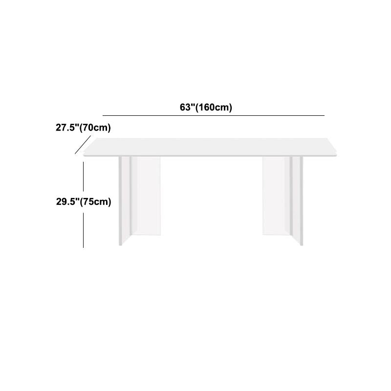 Simple Style Dining Table Acrylic Legs Table Home Rectangle Dining Table Clearhalo 'Dining Tables & Seating' 'Dining Tables' 'dining_table' 'furn' 'furn_dining_table' 'Furniture' 'furniture_dining_table' 'Kitchen & Dining Furniture' 5081733