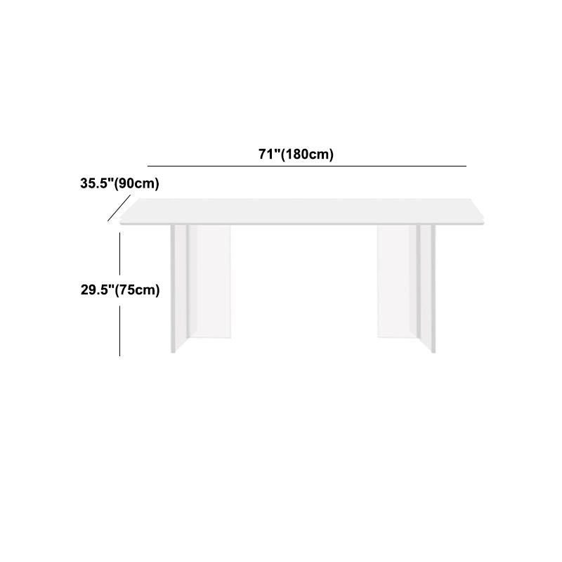 Simple Style Dining Table Acrylic Legs Table Home Rectangle Dining Table Clearhalo 'Dining Tables & Seating' 'Dining Tables' 'dining_table' 'furn' 'furn_dining_table' 'Furniture' 'furniture_dining_table' 'Kitchen & Dining Furniture' 5081739
