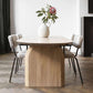 Living Room Two Legs Dining Table Modern Solid Wood Oval Dining Table 78.7"L x 35.4"W x 29.5"H Without Chairs Clearhalo 'Dining Tables & Seating' 'Dining Tables' 'dining_table' 'furn' 'furn_dining_table' 'Furniture' 'furniture_dining_table' 'Kitchen & Dining Furniture' 5081743