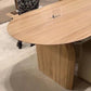 Living Room Two Legs Dining Table Modern Solid Wood Oval Dining Table Clearhalo 'Dining Tables & Seating' 'Dining Tables' 'dining_table' 'furn' 'furn_dining_table' 'Furniture' 'furniture_dining_table' 'Kitchen & Dining Furniture' 5081748