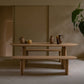 Two Wood Base Dining Table Modern Solid Wood Oval Dining Table for Living Room 70.9"L x 31.5"W x 29.5"H Without Chairs Clearhalo 'Dining Tables & Seating' 'Dining Tables' 'dining_table' 'furn' 'furn_dining_table' 'Furniture' 'furniture_dining_table' 'Kitchen & Dining Furniture' 5081759