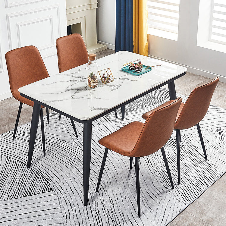 Armless Side Chairs Modern Faux Leather Kitchen Chairs for Dining Room Clearhalo 'Dining Chairs' 'Dining Tables & Seating' 'dining_chair' 'furn' 'furn_dining_chair' 'Furniture' 'furniture_dining_chair' 'Kitchen & Dining Furniture' 5081802