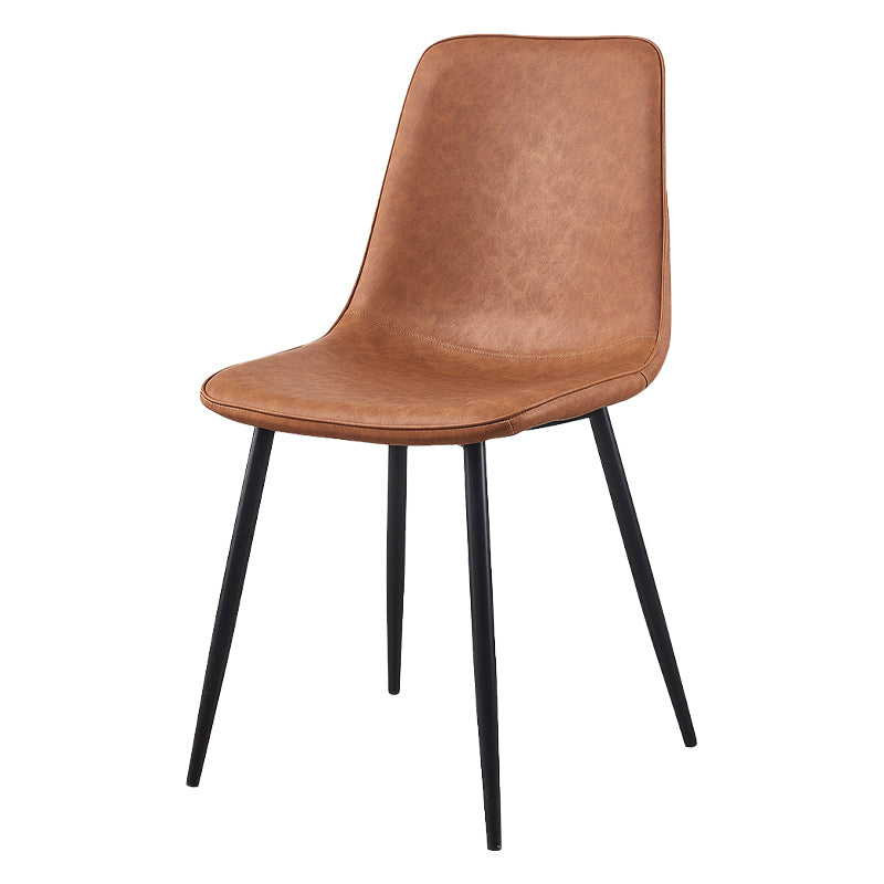 Armless Side Chairs Modern Faux Leather Kitchen Chairs for Dining Room Clearhalo 'Dining Chairs' 'Dining Tables & Seating' 'dining_chair' 'furn' 'furn_dining_chair' 'Furniture' 'furniture_dining_chair' 'Kitchen & Dining Furniture' 5081804