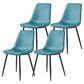 Armless Side Chairs Modern Faux Leather Kitchen Chairs for Dining Room Peacock Blue 4 Piece Set Clearhalo 'Dining Chairs' 'Dining Tables & Seating' 'dining_chair' 'furn' 'furn_dining_chair' 'Furniture' 'furniture_dining_chair' 'Kitchen & Dining Furniture' 5081822