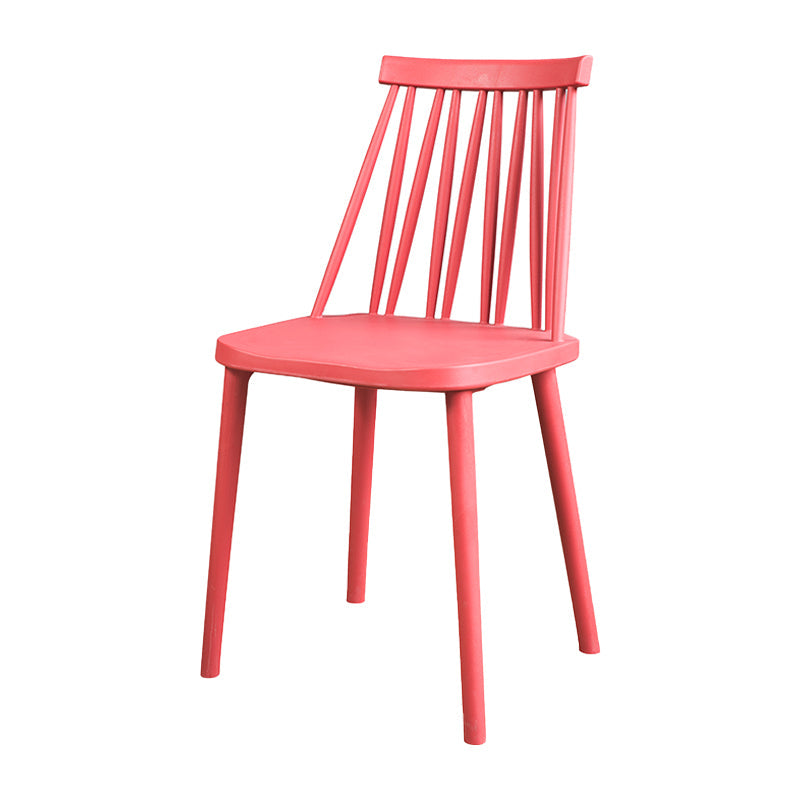 Modern Style Side Chair Plastic Windsor Back Dining Side Chair Clearhalo 'Dining Chairs' 'Dining Tables & Seating' 'dining_chair' 'furn' 'furn_dining_chair' 'Furniture' 'furniture_dining_chair' 'Kitchen & Dining Furniture' 5081831