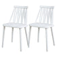 Modern Style Side Chair Plastic Windsor Back Dining Side Chair White 2 Piece Set Clearhalo 'Dining Chairs' 'Dining Tables & Seating' 'dining_chair' 'furn' 'furn_dining_chair' 'Furniture' 'furniture_dining_chair' 'Kitchen & Dining Furniture' 5081836