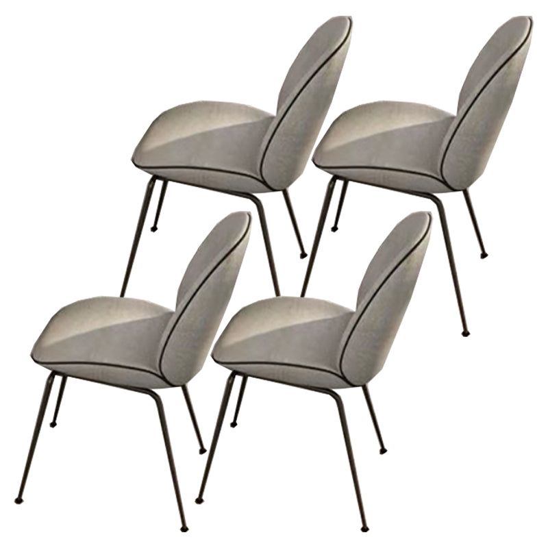 Dining Room Side Chairs Modern Solid Wood Armless Chair for Home Light Gray 4 Piece Set Clearhalo 'Dining Chairs' 'Dining Tables & Seating' 'dining_chair' 'furn' 'furn_dining_chair' 'Furniture' 'furniture_dining_chair' 'Kitchen & Dining Furniture' 5081853