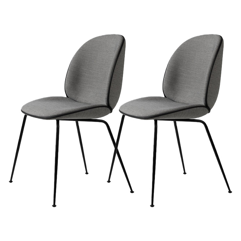 Dining Room Side Chairs Modern Solid Wood Armless Chair for Home Dark Gray 2 Piece Set Clearhalo 'Dining Chairs' 'Dining Tables & Seating' 'dining_chair' 'furn' 'furn_dining_chair' 'Furniture' 'furniture_dining_chair' 'Kitchen & Dining Furniture' 5081856