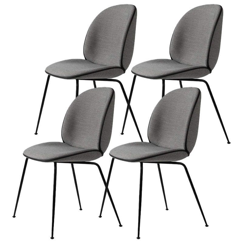 Dining Room Side Chairs Modern Solid Wood Armless Chair for Home Dark Gray 4 Piece Set Clearhalo 'Dining Chairs' 'Dining Tables & Seating' 'dining_chair' 'furn' 'furn_dining_chair' 'Furniture' 'furniture_dining_chair' 'Kitchen & Dining Furniture' 5081858