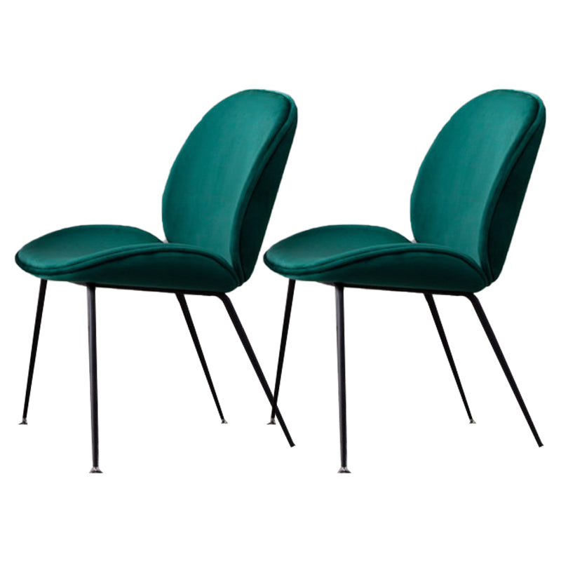 Dining Room Side Chairs Modern Solid Wood Armless Chair for Home Green 2 Piece Set Clearhalo 'Dining Chairs' 'Dining Tables & Seating' 'dining_chair' 'furn' 'furn_dining_chair' 'Furniture' 'furniture_dining_chair' 'Kitchen & Dining Furniture' 5081861