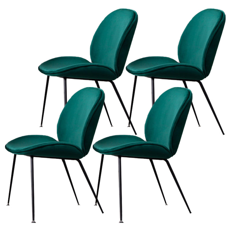 Dining Room Side Chairs Modern Solid Wood Armless Chair for Home Green 4 Piece Set Clearhalo 'Dining Chairs' 'Dining Tables & Seating' 'dining_chair' 'furn' 'furn_dining_chair' 'Furniture' 'furniture_dining_chair' 'Kitchen & Dining Furniture' 5081862