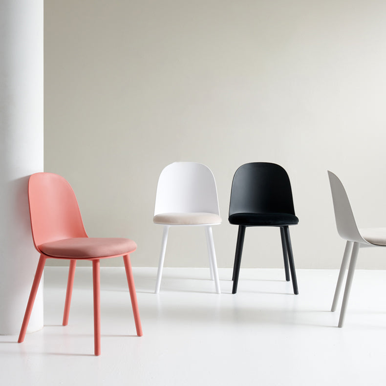 Contemporary Plastic Side Chair Solid Back Kitchen Dining Room Chair Clearhalo 'Dining Chairs' 'Dining Tables & Seating' 'dining_chair' 'furn' 'furn_dining_chair' 'Furniture' 'furniture_dining_chair' 'Kitchen & Dining Furniture' 5081886