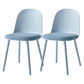 Contemporary Plastic Side Chair Solid Back Kitchen Dining Room Chair Light Blue Velour 2 Piece Set Clearhalo 'Dining Chairs' 'Dining Tables & Seating' 'dining_chair' 'furn' 'furn_dining_chair' 'Furniture' 'furniture_dining_chair' 'Kitchen & Dining Furniture' 5081902