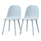 Contemporary Plastic Side Chair Solid Back Kitchen Dining Room Chair Light Blue Plastic & Acrylic 2 Piece Set Clearhalo 'Dining Chairs' 'Dining Tables & Seating' 'dining_chair' 'furn' 'furn_dining_chair' 'Furniture' 'furniture_dining_chair' 'Kitchen & Dining Furniture' 5081905