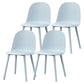 Contemporary Plastic Side Chair Solid Back Kitchen Dining Room Chair Light Blue Plastic & Acrylic 4 Piece Set Clearhalo 'Dining Chairs' 'Dining Tables & Seating' 'dining_chair' 'furn' 'furn_dining_chair' 'Furniture' 'furniture_dining_chair' 'Kitchen & Dining Furniture' 5081906
