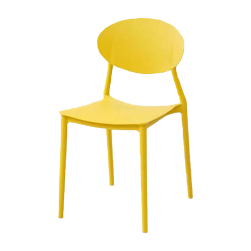 Contemporary Stackable Side Chair Plastic Open Back Dining Chair Clearhalo 'Dining Chairs' 'Dining Tables & Seating' 'dining_chair' 'furn' 'furn_dining_chair' 'Furniture' 'furniture_dining_chair' 'Kitchen & Dining Furniture' 5081929