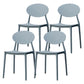 Contemporary Stackable Side Chair Plastic Open Back Dining Chair Grey 4 Piece Set Clearhalo 'Dining Chairs' 'Dining Tables & Seating' 'dining_chair' 'furn' 'furn_dining_chair' 'Furniture' 'furniture_dining_chair' 'Kitchen & Dining Furniture' 5081933