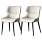 Modern Side Dining Chairs Faux Leather Dining Chairs for Dining Room White-Gray 2 Piece Set Clearhalo 'Dining Chairs' 'Dining Tables & Seating' 'dining_chair' 'furn' 'furn_dining_chair' 'Furniture' 'furniture_dining_chair' 'Kitchen & Dining Furniture' 5081949