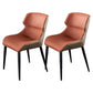 Modern Side Dining Chairs Faux Leather Dining Chairs for Dining Room Orange-Red 2 Piece Set Clearhalo 'Dining Chairs' 'Dining Tables & Seating' 'dining_chair' 'furn' 'furn_dining_chair' 'Furniture' 'furniture_dining_chair' 'Kitchen & Dining Furniture' 5081951