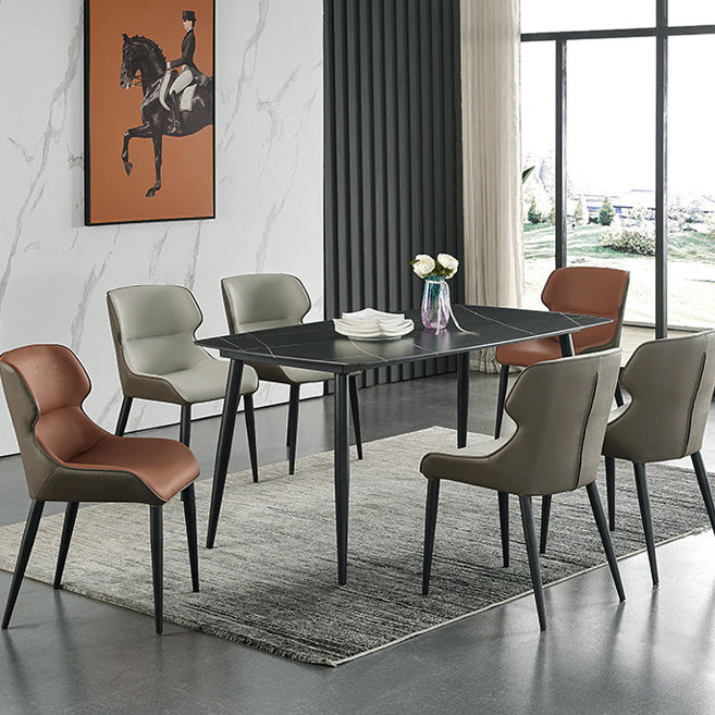 Modern Side Dining Chairs Faux Leather Dining Chairs for Dining Room Clearhalo 'Dining Chairs' 'Dining Tables & Seating' 'dining_chair' 'furn' 'furn_dining_chair' 'Furniture' 'furniture_dining_chair' 'Kitchen & Dining Furniture' 5081953