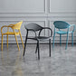 Contemporary Plastic Arm Chair Open Back Kitchen Dining Room Chair Clearhalo 'Dining Chairs' 'Dining Tables & Seating' 'dining_chair' 'furn' 'furn_dining_chair' 'Furniture' 'furniture_dining_chair' 'Kitchen & Dining Furniture' 5081961