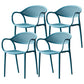 Contemporary Plastic Arm Chair Open Back Kitchen Dining Room Chair Clearhalo 'Dining Chairs' 'Dining Tables & Seating' 'dining_chair' 'furn' 'furn_dining_chair' 'Furniture' 'furniture_dining_chair' 'Kitchen & Dining Furniture' 5081964