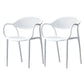 Contemporary Plastic Arm Chair Open Back Kitchen Dining Room Chair Clearhalo 'Dining Chairs' 'Dining Tables & Seating' 'dining_chair' 'furn' 'furn_dining_chair' 'Furniture' 'furniture_dining_chair' 'Kitchen & Dining Furniture' 5081966