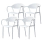 Contemporary Plastic Arm Chair Open Back Kitchen Dining Room Chair Clearhalo 'Dining Chairs' 'Dining Tables & Seating' 'dining_chair' 'furn' 'furn_dining_chair' 'Furniture' 'furniture_dining_chair' 'Kitchen & Dining Furniture' 5081967