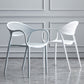 Contemporary Plastic Arm Chair Open Back Kitchen Dining Room Chair Clearhalo 'Dining Chairs' 'Dining Tables & Seating' 'dining_chair' 'furn' 'furn_dining_chair' 'Furniture' 'furniture_dining_chair' 'Kitchen & Dining Furniture' 5081968