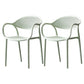 Contemporary Plastic Arm Chair Open Back Kitchen Dining Room Chair Clearhalo 'Dining Chairs' 'Dining Tables & Seating' 'dining_chair' 'furn' 'furn_dining_chair' 'Furniture' 'furniture_dining_chair' 'Kitchen & Dining Furniture' 5081970