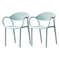 Contemporary Plastic Arm Chair Open Back Kitchen Dining Room Chair Clearhalo 'Dining Chairs' 'Dining Tables & Seating' 'dining_chair' 'furn' 'furn_dining_chair' 'Furniture' 'furniture_dining_chair' 'Kitchen & Dining Furniture' 5081974
