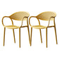Contemporary Plastic Arm Chair Open Back Kitchen Dining Room Chair Clearhalo 'Dining Chairs' 'Dining Tables & Seating' 'dining_chair' 'furn' 'furn_dining_chair' 'Furniture' 'furniture_dining_chair' 'Kitchen & Dining Furniture' 5081982