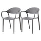 Contemporary Plastic Arm Chair Open Back Kitchen Dining Room Chair Clearhalo 'Dining Chairs' 'Dining Tables & Seating' 'dining_chair' 'furn' 'furn_dining_chair' 'Furniture' 'furniture_dining_chair' 'Kitchen & Dining Furniture' 5081984