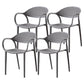 Contemporary Plastic Arm Chair Open Back Kitchen Dining Room Chair Clearhalo 'Dining Chairs' 'Dining Tables & Seating' 'dining_chair' 'furn' 'furn_dining_chair' 'Furniture' 'furniture_dining_chair' 'Kitchen & Dining Furniture' 5081985