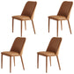 Faux Leather Contemporary Dining Chair Matte Finish Solid Back Side Chair Orange 4 Piece Set Clearhalo 'Dining Chairs' 'Dining Tables & Seating' 'dining_chair' 'furn' 'furn_dining_chair' 'Furniture' 'furniture_dining_chair' 'Kitchen & Dining Furniture' 5081992