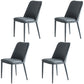 Faux Leather Contemporary Dining Chair Matte Finish Solid Back Side Chair Grey 4 Piece Set Clearhalo 'Dining Chairs' 'Dining Tables & Seating' 'dining_chair' 'furn' 'furn_dining_chair' 'Furniture' 'furniture_dining_chair' 'Kitchen & Dining Furniture' 5081997