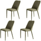 Faux Leather Contemporary Dining Chair Matte Finish Solid Back Side Chair Green 4 Piece Set Clearhalo 'Dining Chairs' 'Dining Tables & Seating' 'dining_chair' 'furn' 'furn_dining_chair' 'Furniture' 'furniture_dining_chair' 'Kitchen & Dining Furniture' 5081999